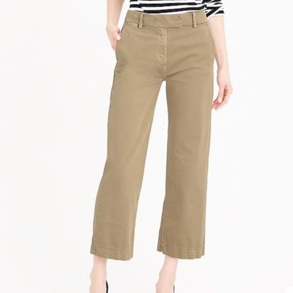 J.Crew Raynor Wide Leg Chino Size 6 Beige